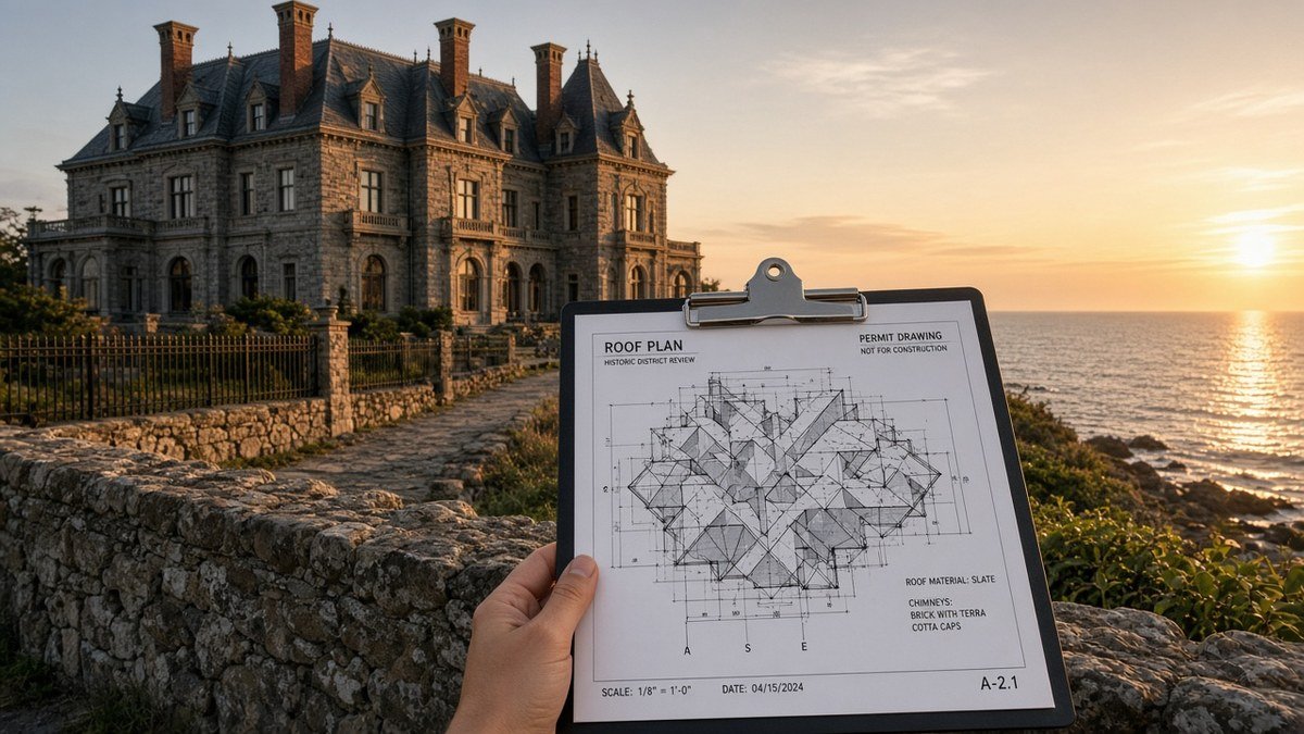 Newport RI Solar Permit Drawings for Historic Roofs featured photo